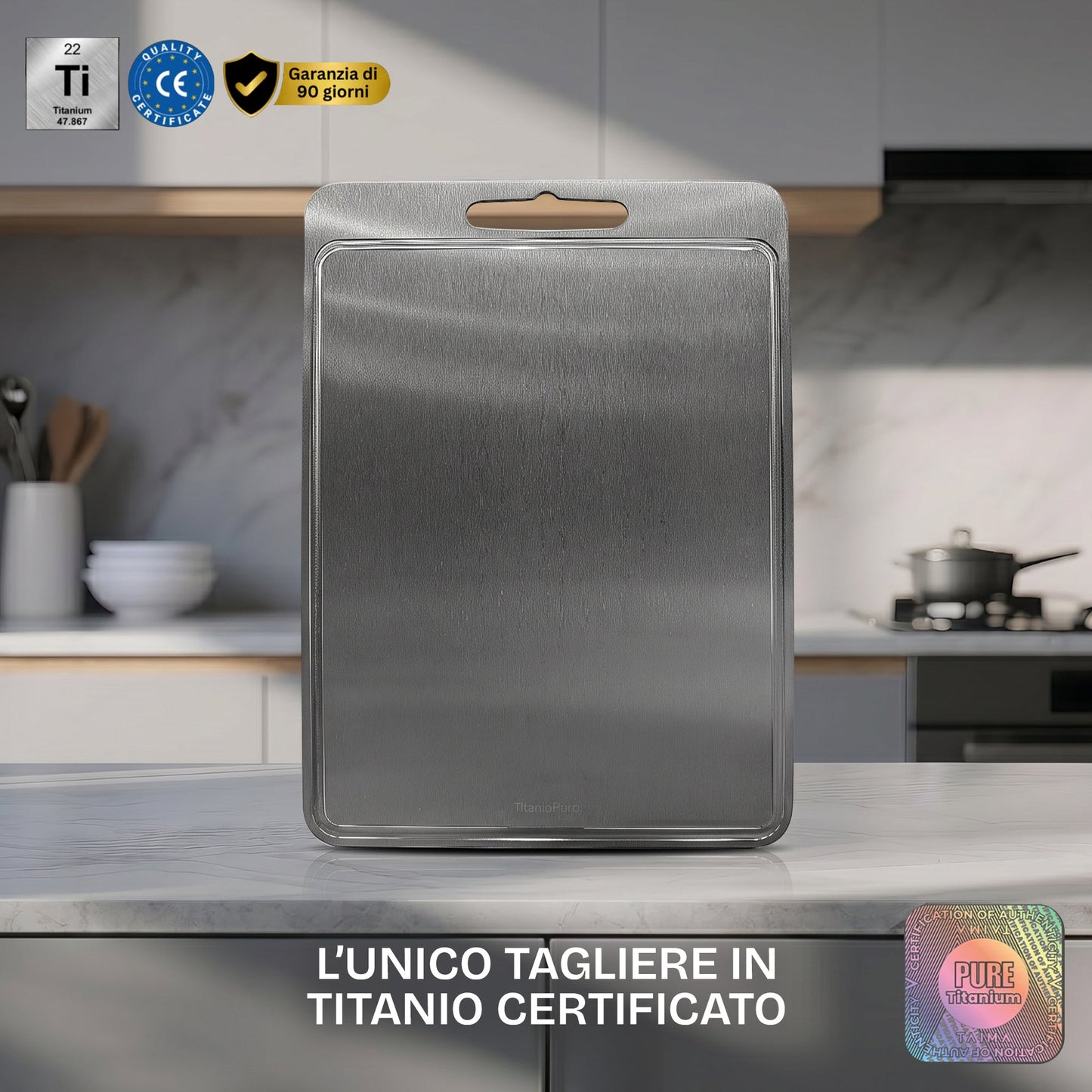 Titanio Puro - Tabla de Cortar de Titanio V2