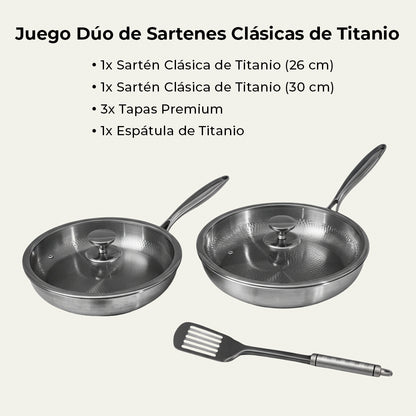 Set Dúo de Sartenes Clásicas de Titanio