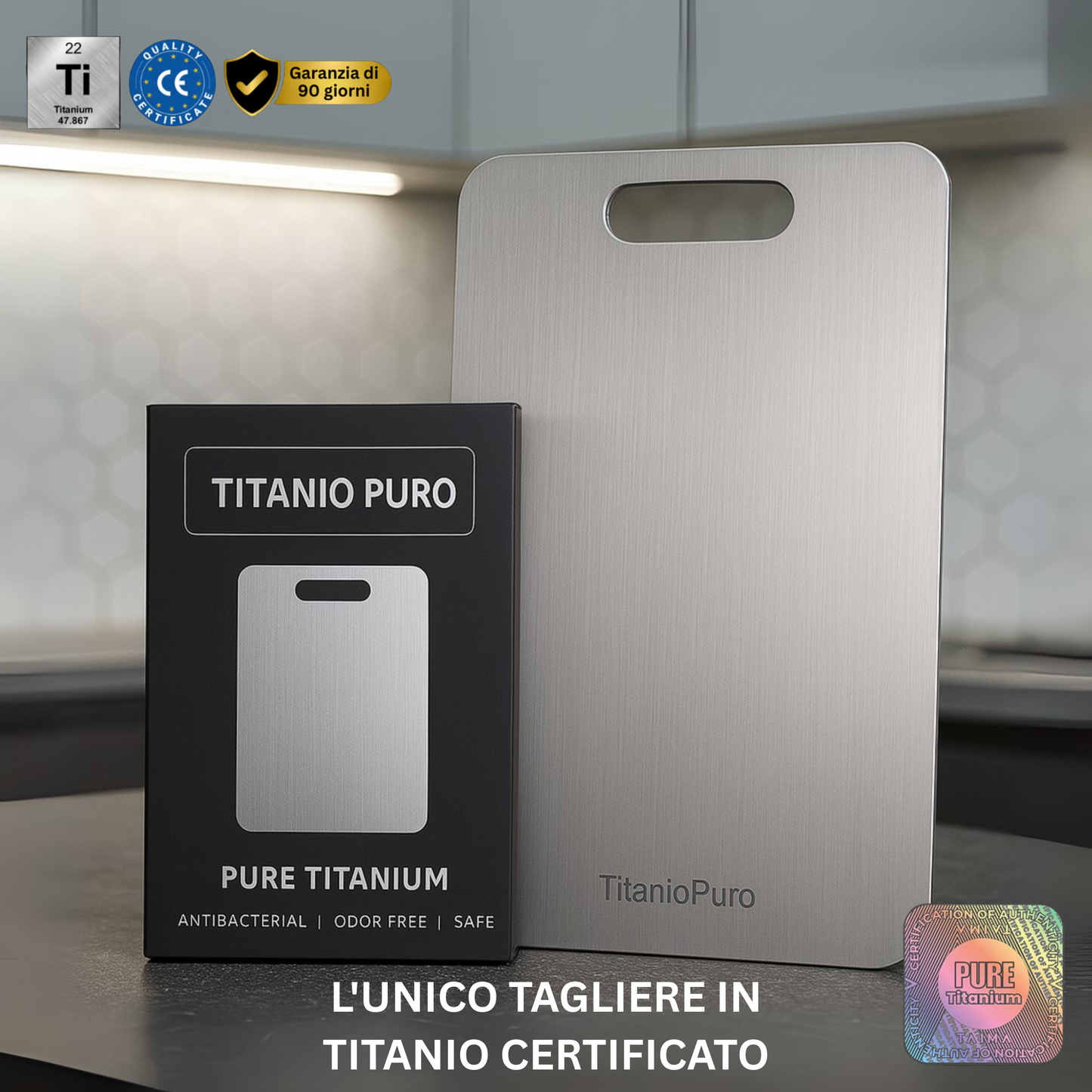 Titanio Puro - Tabla de Cortar de Titanio